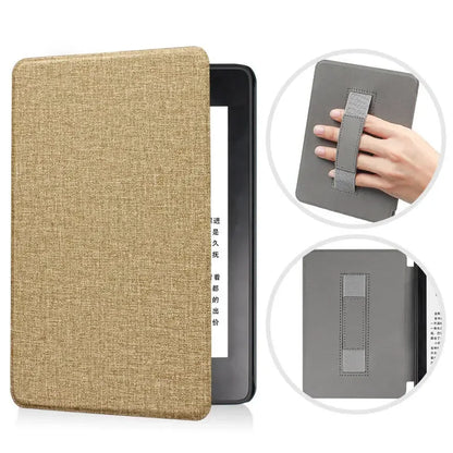 SA568B Leather Case for Kindle Paperwhite 12th Gen 2024 Signature Edition – 7-Inch Cover with Hand Strap & Auto Sleep