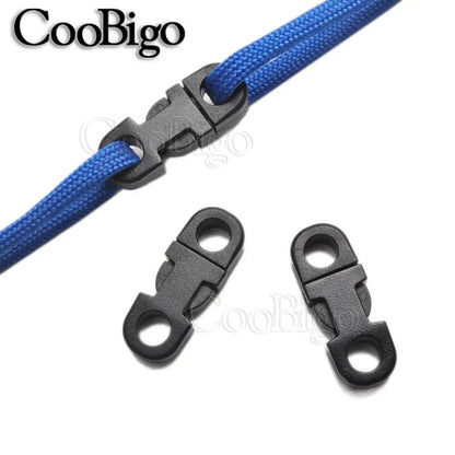 12pcs Mini Quick Release Buckle – 5mm Black Paracord Bracelet Clasp, Plastic Carabiner Fasteners for DIY Craft Accessories