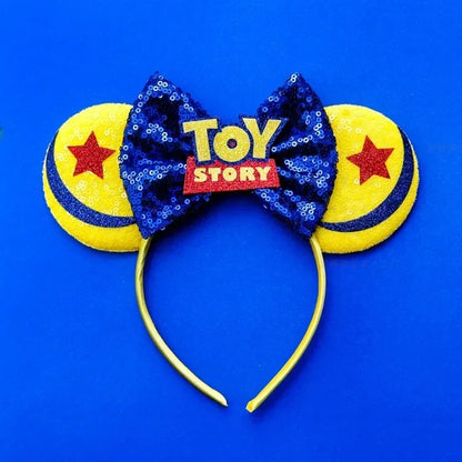Toy Story Character Headbands - Sequin Bow, Woody, Buzz Lightyear & Alien Hair Accessories for Girls