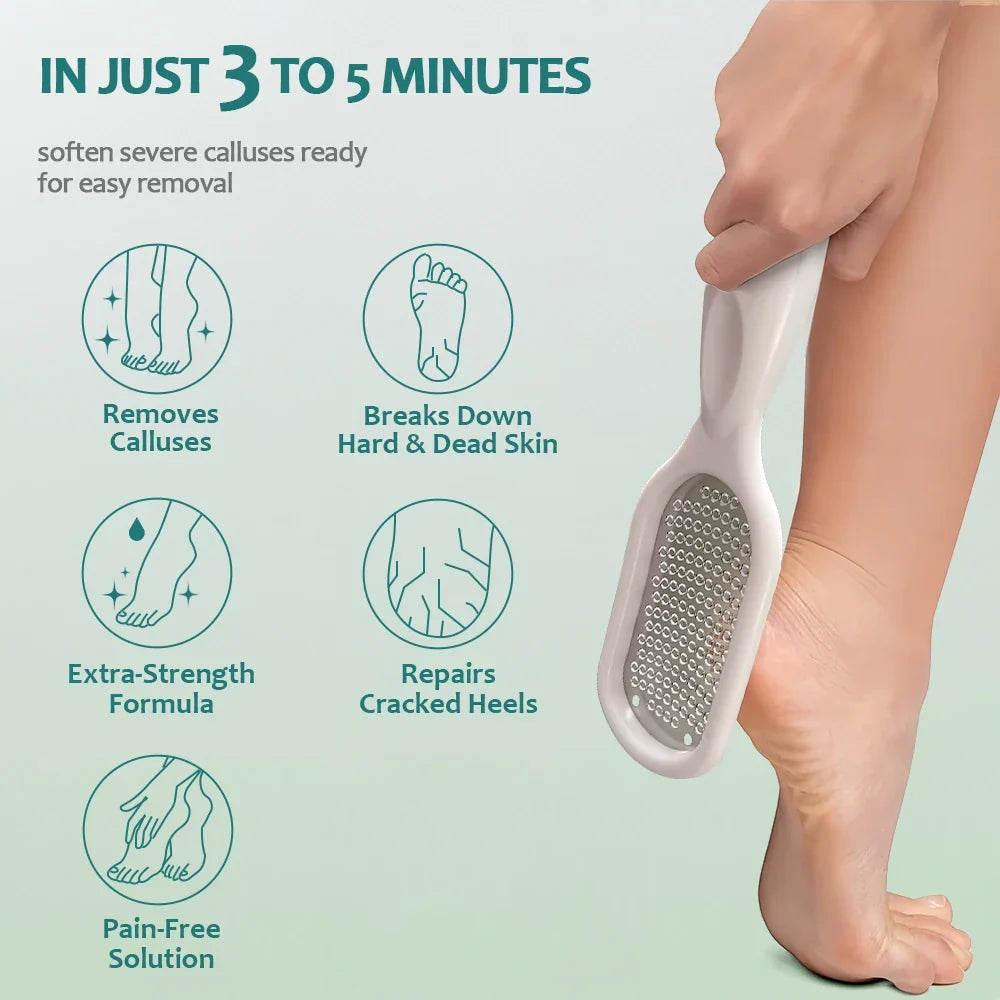 NAILPOP Extra Strength Callus Remover & Foot File Kit - Fast Hard Skin, Heel & Tough Callus Removal