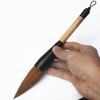 Large Chinese Calligraphy Brush – Weasel, Wolf & Bear Hair for Big Character Writing & Spring Festival Couplets