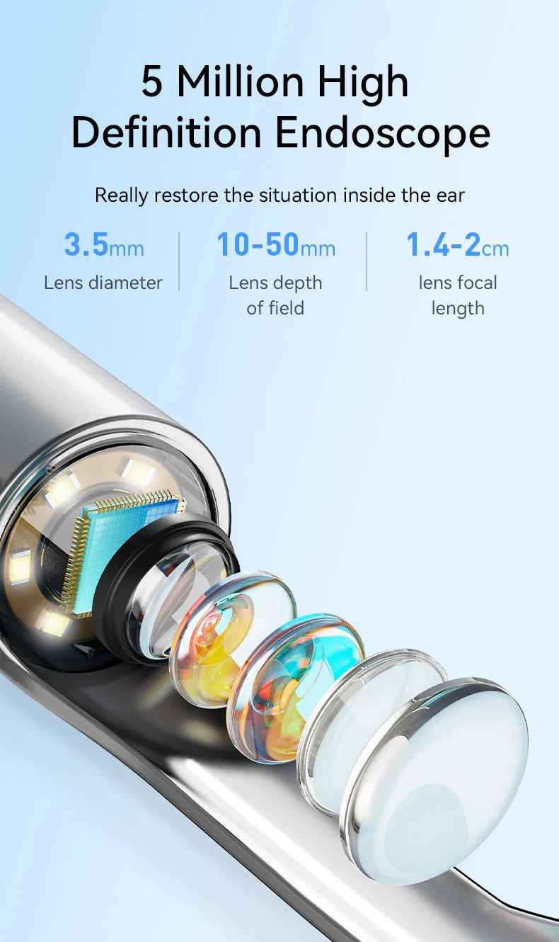 Wireless Ear Wax Cleaner with Camera – Safe Earwax Removal Endoscope with LED Light, Ear Cleaning Tool for Ear Care