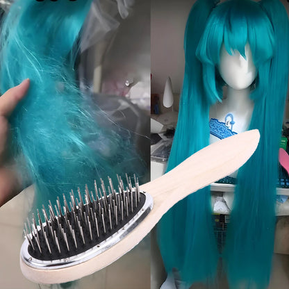 Professional Wig Brush – Anti-Static Steel Comb for Tangle-Free Hair Extensions and Training