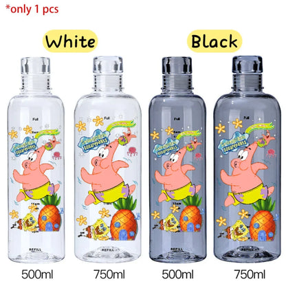 SpongeBob Graduated Water Cup - 500ml/750ml BPA-Free Plastic Bottle