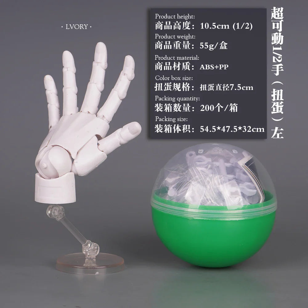 1/2 Palm Mini Articulated Action Figure – Movable Joint Anime Character Model for Artist Reference