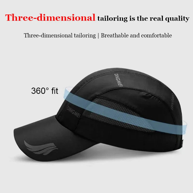 2024 Summer Sports Cap – Men’s and Women’s Quick-Dry Baseball Snapback, Running, Golf, Kpop Solid Mesh Hat
