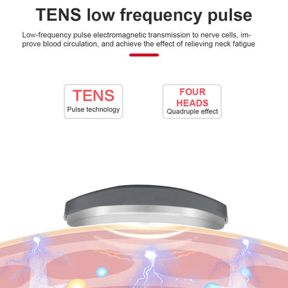 Electric Neck and Shoulder Pulse Massager - 6 Modes, 9 Levels Adjustable Heat - Relax Cervical Vertebra, Relieve Pain - Kneading Machine for Pain Relief