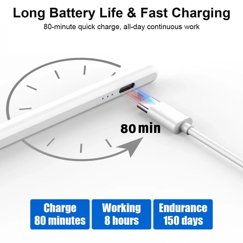 Universal Capacitive Stylus Pen – Touch Screen Pencil for iPhone, iPad, Android Phones & Tablets (Huawei, Xiaomi Compatible)