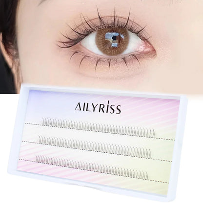 J Curl V-Shape Manga Under Eyelashes – Soft Black Bottom Lash Clusters for Natural Comic Eye Look