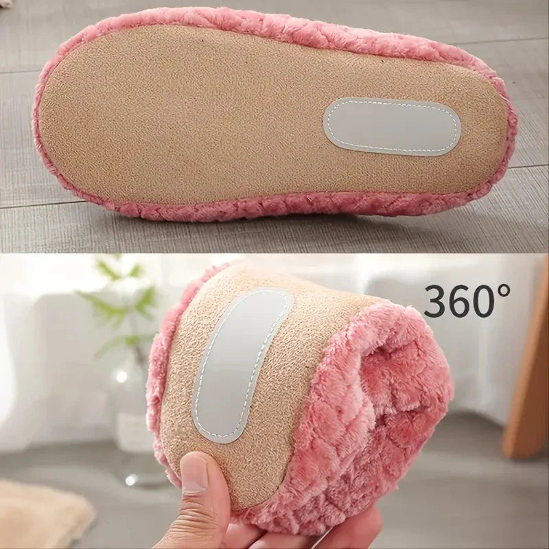 Unisex Fluffy Indoor Slippers — Soft Lightweight Anti-Slip Slides for Autumn & Winter Comfort