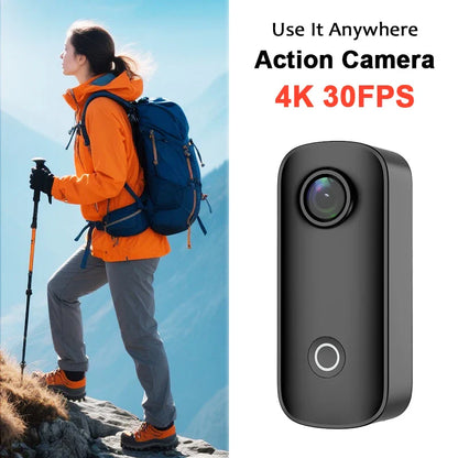 SJCAM C100/C100 Plus Mini Action Camera – 1080P & 4K WiFi Waterproof Sports DV Camcorder with H.265 Recording