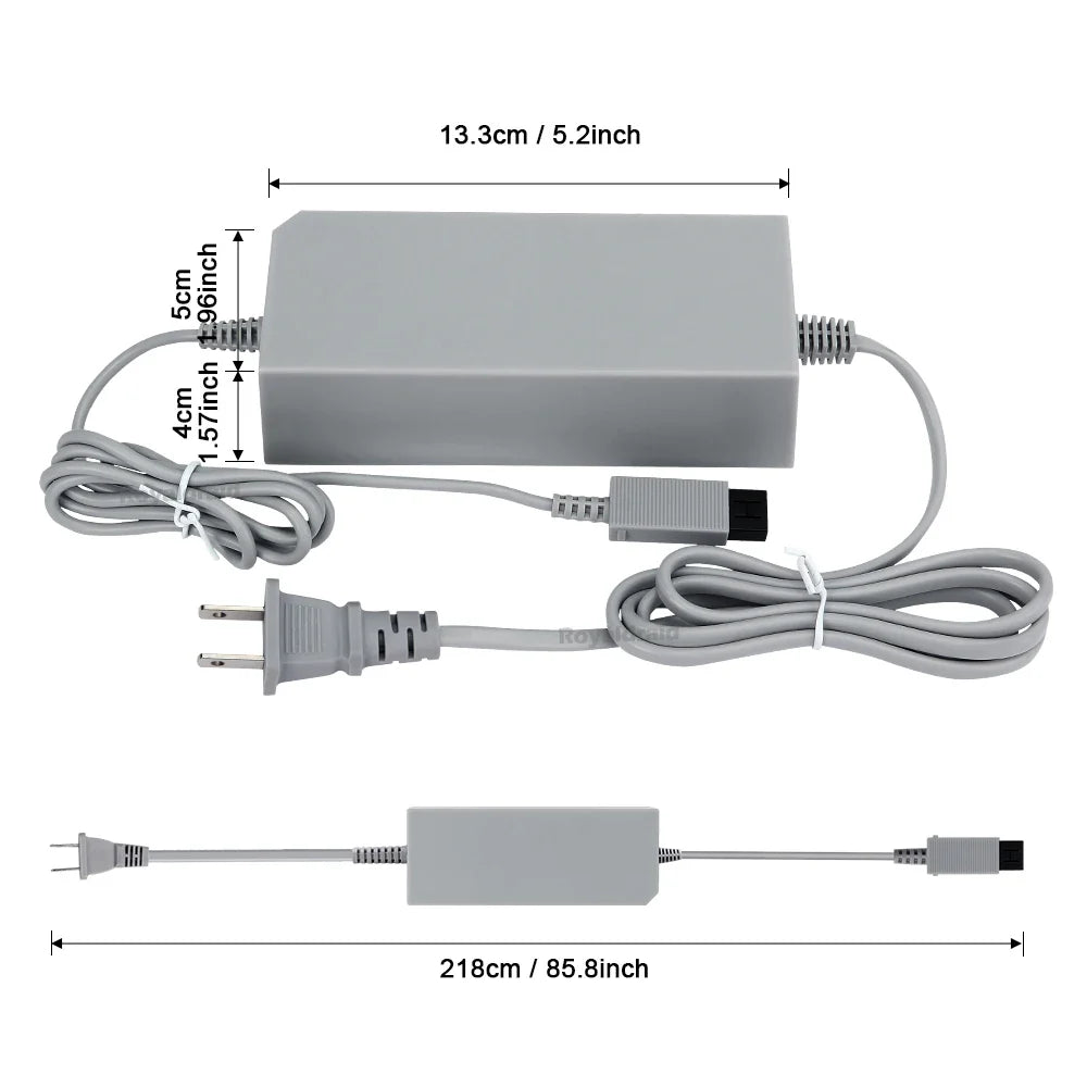 Nintend Wii AC Adapter 100-240V 12V 3.7A – EU/US Plug Wall Charger Power Supply