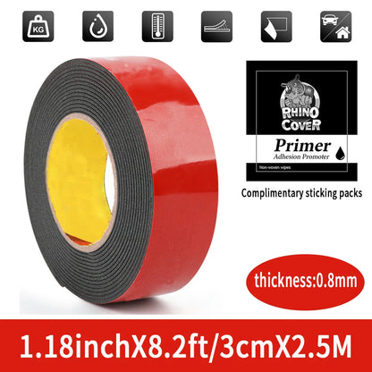 Extra Strong Double-Sided Acrylic Foam Tape – Waterproof, High-Temp Mounting Pad for Car & Home Use