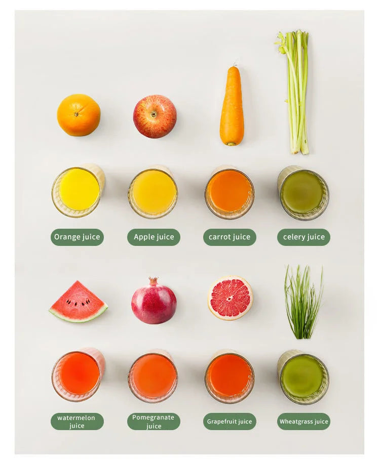 Mokkom Mini Slow Juicer — Full-Automatic Household Juicer with Residue Separation, Multifunctional Fruit & Vegetable Juicer