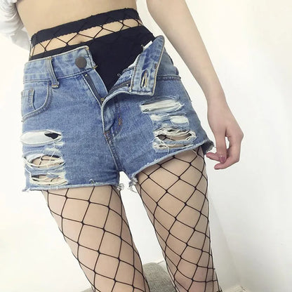 Hot Women's Long Hollow Out Fishnet Stockings - Black High Waist Pantyhose Tights for Sexy Fishnet Lingerie, High Quality