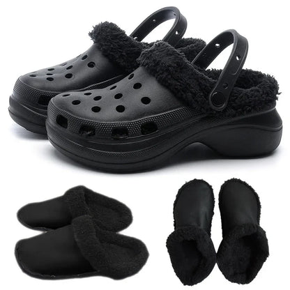 Hole Shoes Velvet Liner – Thickened Winter Warm Detachable Cotton Sleeve & Plush Inner Liner for Soft Shoe Covers