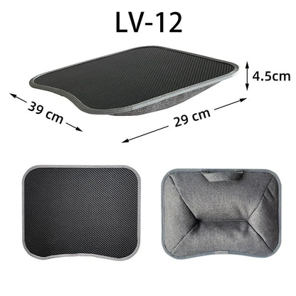 MUMUCC Multifunctional Laptop Desk with Cushion – Foam-Filled Small Pillow Table with Large Hard Mouse Pad