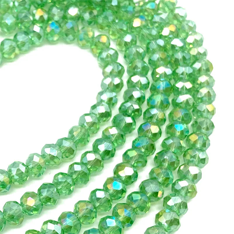 Faceted Crystal Glass Beads 2-8mm Loose Spacer Beads for DIY Jewelry Making Bracelets & Earrings