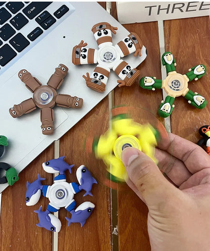 Italian Brainrot Tung Fidget Spinner — Deformed Chain Anti-Stress Hand Spinner Sensory Gyro Toy for Adults