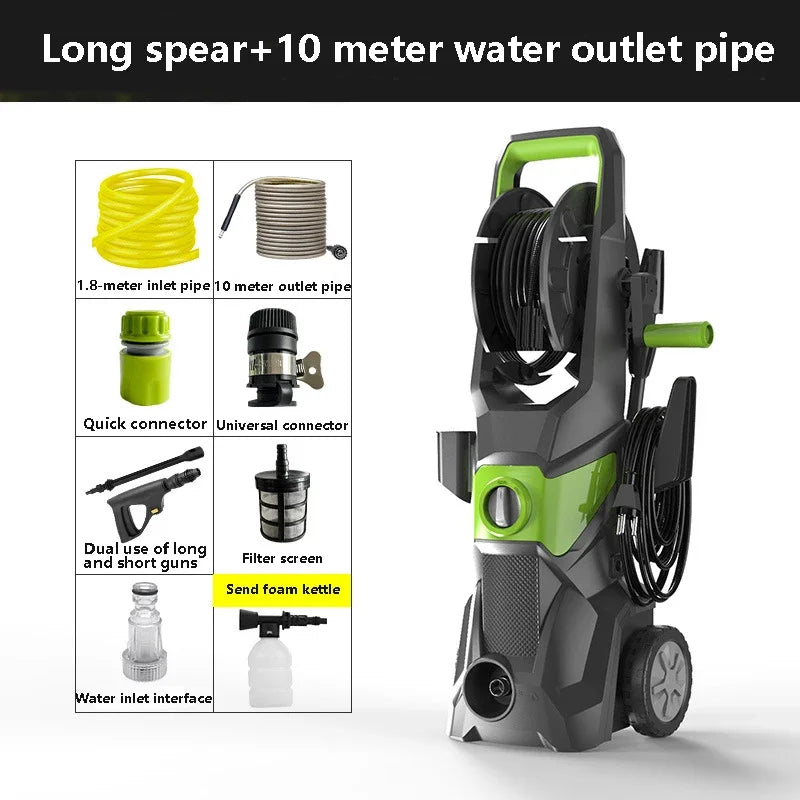 220V High-Power Automatic Car Wash Machine - Convenient Household High-Pressure Water Pump for Efficient Cleaning