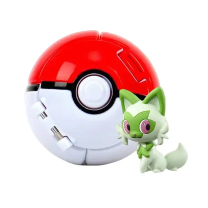 Pokemon Pokeball Figurine — Anime Action Figures including Pikachu & Charizard, Kids Collectible Toy Gift