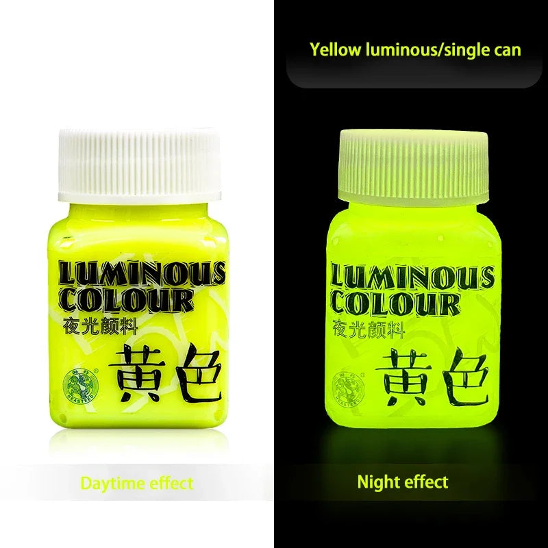 58ML Fluorescent Acrylic Luminous Pigment - Glow-in-the-Dark Paint for DIY, Festival, Party & Wall Decoration