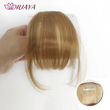 Synthetic Air Bangs Clip-In Hair Extension - Invisible Natural Front Fringes Fiber Hair Accessory
