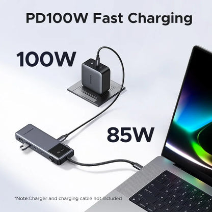 UGREEN Uno 6-in-1 USB-C Hub – 4K60Hz, PD100W, 10Gbps USB3.2 Splitter Adapter for Laptop & MacBook Pro/Air