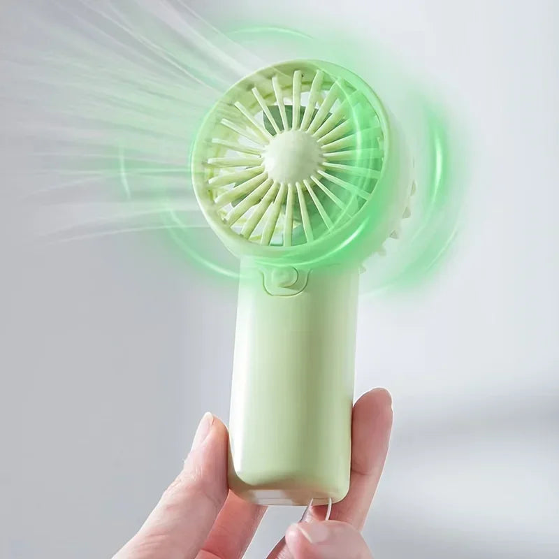 Cute Mini Portable Handheld Fan | Lightweight Pocket Electric Fan, Low Noise for Students, Outdoor Use 2025
