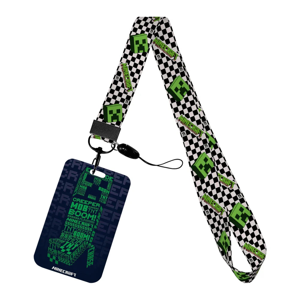 Cartoon Game Name Badge Holder Lanyard – Student ID & Credit Card Strap Gift