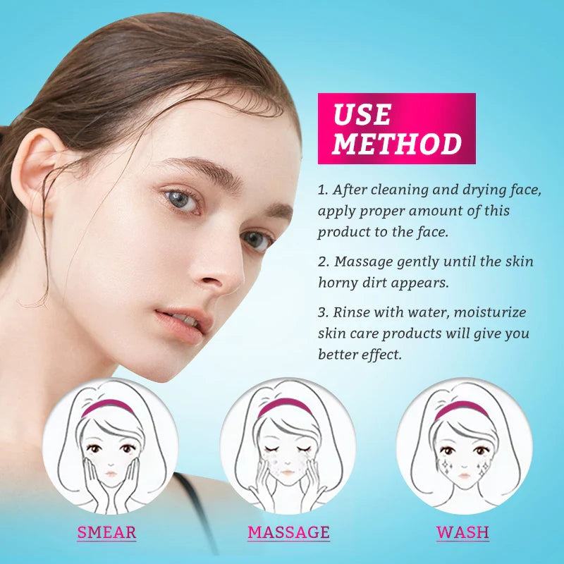 Facial Exfoliating Gel – Whitening, Moisturizing & Repairing Face Scrub Cleanser for Acne and Blackhead Removal Skincare