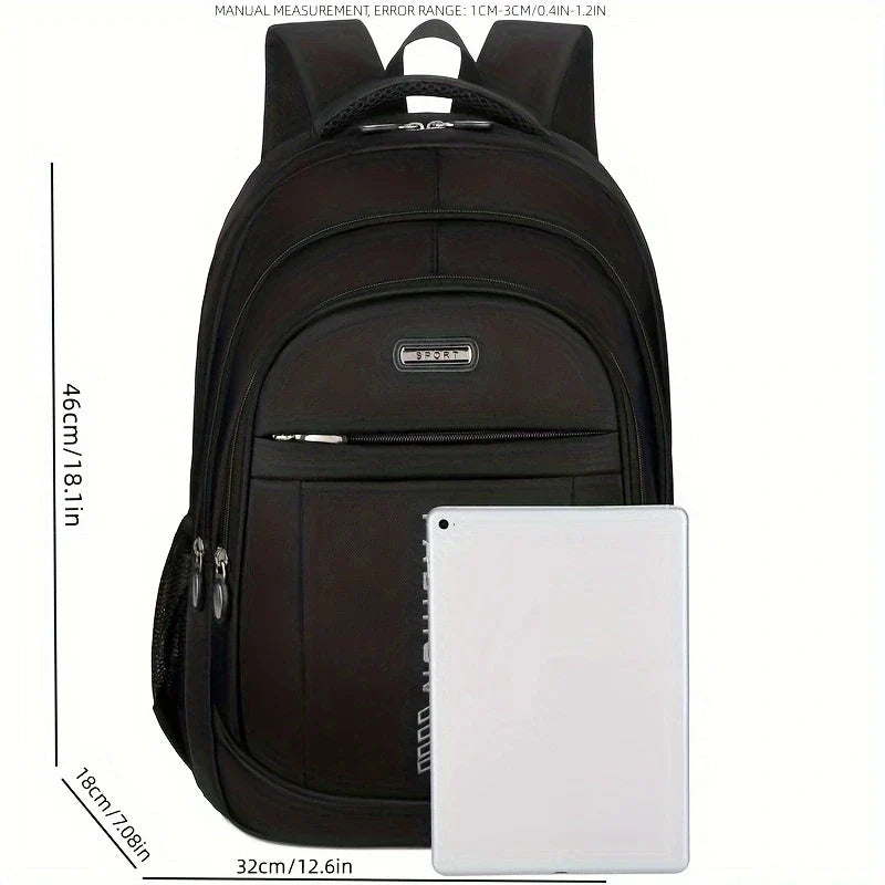 Reinforced Waterproof Large Capacity Bag - School Backpack for College Students, Casual Travel, and Computer Use