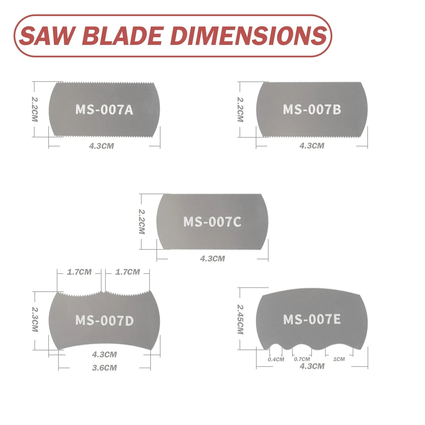 Joystar Mini Hand Saw Tool Kit – 5pcs Modelling Saw Blades for Craft & Hobby Projects