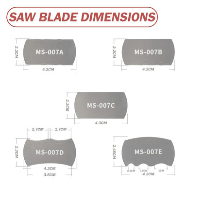 Joystar Mini Hand Saw Tool Kit – 5pcs Modelling Saw Blades for Craft & Hobby Projects