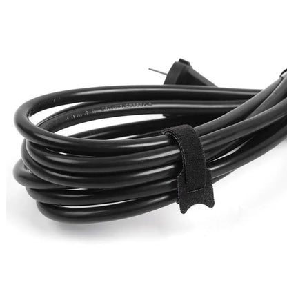 100 Cable Ties 150x12mm T-Buckle Strap Nylon Ring Strap: Black Back-to-Back Data Cable Self-Adhesive Management Ties