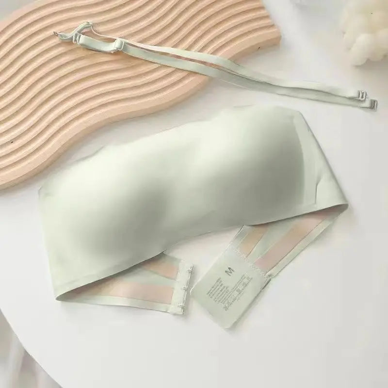 Women's Sexy Seamless Tube Top Bra — Invisible Strapless, Non-Slip Push-Up Wireless Bralette Lingerie