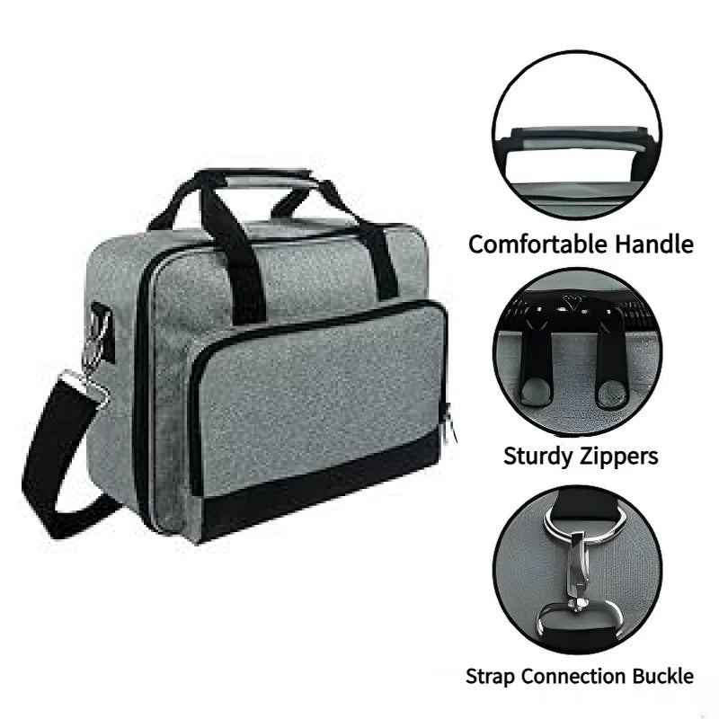 Universal Projector Storage Bag – Thickened Travel Case Handbag for Epson, BenQ & ViewSonic, Grey