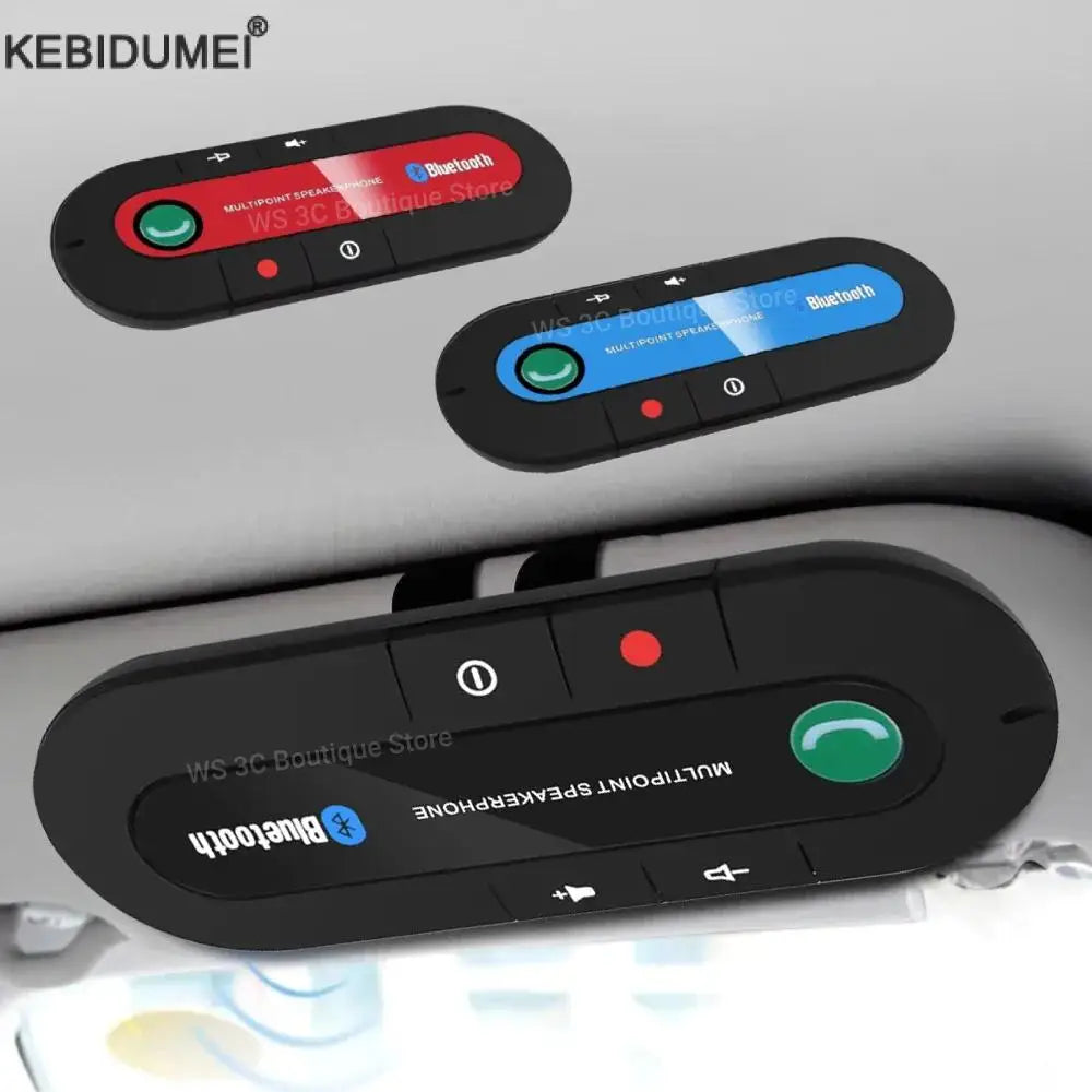 Bluetooth Handsfree Car Kit Speaker with Sun Visor Clip – Wireless Stereo MP3 Audio Receiver & Speakerphone
