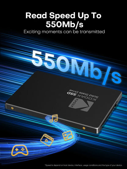 Kodak X120 PRO SSD/HDD – 2.5” SATA Internal Hard Drive, 120GB–1TB for Laptop and Computer