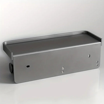 Aluminum Alloy Toilet Paper Holder: Bathroom Wall Mount WC Paper Phone Shelf - Towel Roll Shelf Accessories