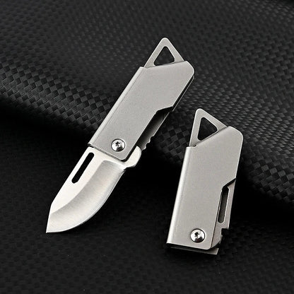 Mini Portable Stainless Steel Folding Knife – Outdoor EDC Camping, Self-Defense, and Emergency Survival Key knife