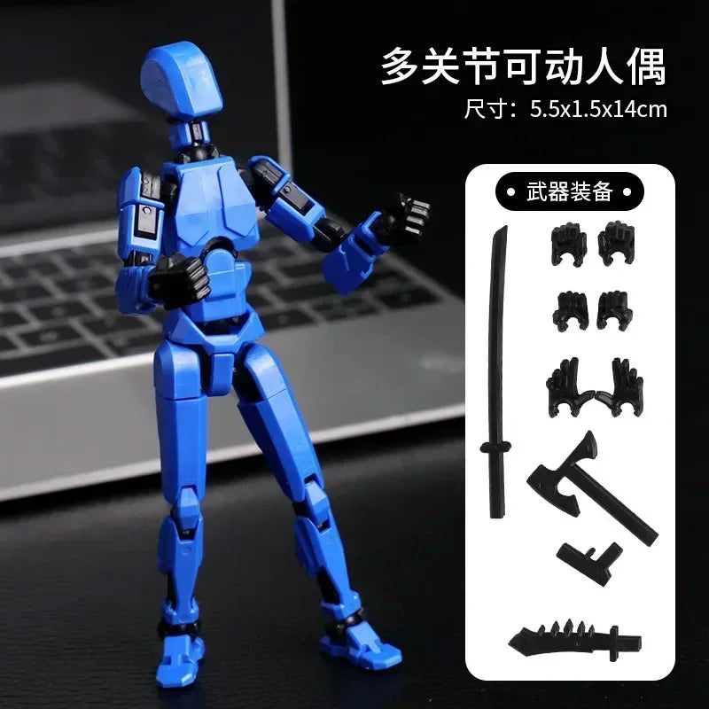 DIY Luminous T13 Multi-Joint Shapeshift Robot & Dog – 3D Printed Movable Mannequin Action Figures for Kids & Gifts