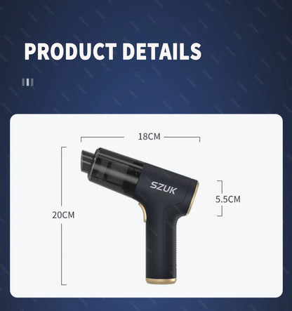 SZUK 98000PA Mini Car Vacuum Cleaner — Powerful Handheld Wireless Portable Cleaner with Strong Suction