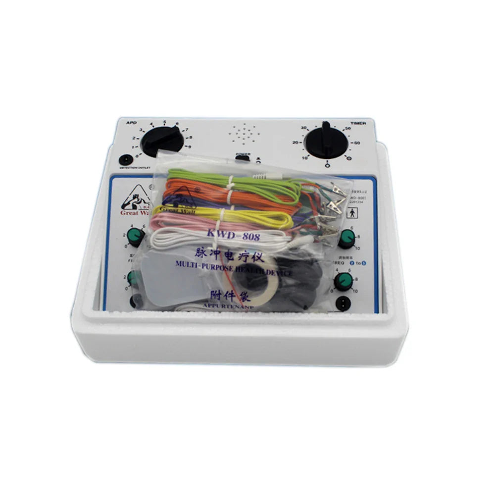 Electric Acupuncture Stimulator Machine — 6-Channel Digital Electro Therapy Massager with Patch Care Kit