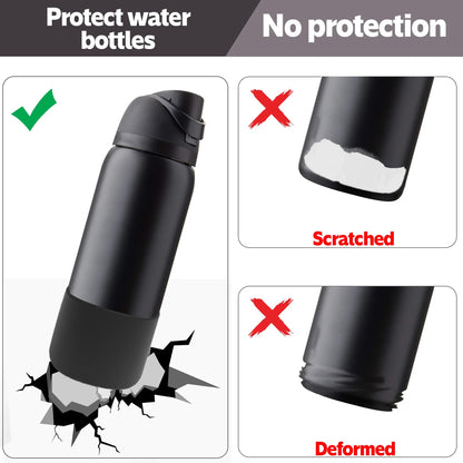 Silicone Protective Sleeve for Owala Water Bottle – 24oz/32oz Boot Cushion for Quencher & Adventure Bottles