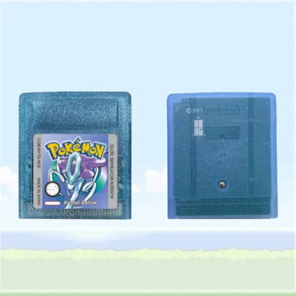 Pokemon GBC Game Cartridge - 16-Bit Video Game Card in Red, Blue, Crystal, Gold, Silver & Yellow Versions
