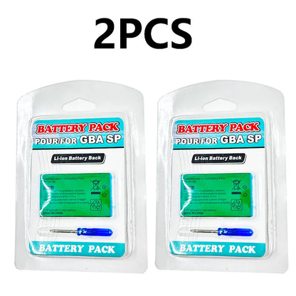 Rechargeable 850mAh Lithium-Ion Battery Pack with Screwdriver — Replacement for Game Boy Advance GBA SP 896C