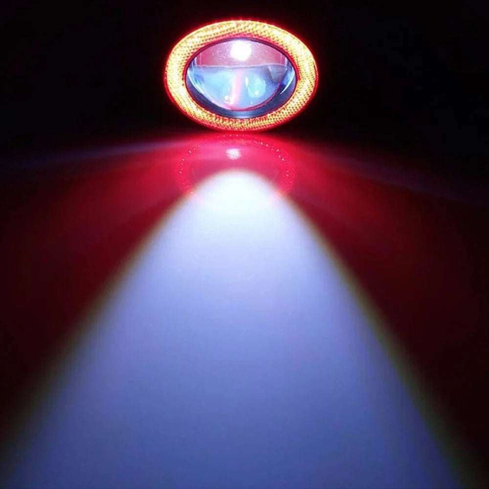 2.5 Inch Angel Eyes Halo Ring - 12V LED Fog Light Headlight Bulb & COB DRL for Car Modification