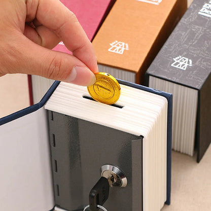 Creative Dictionary Book Piggy Bank – Locked Hidden Secret Money Box for Cash & Coin Storage Safe