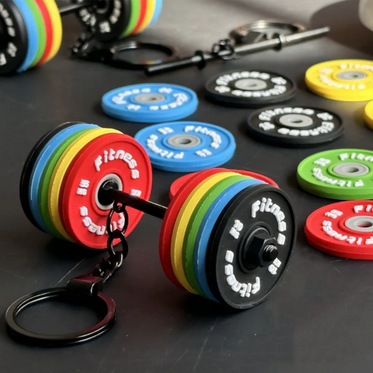 2025 Silicone Barbell Dumbbell Keychain – DIY Gym Gift for Fitness Lovers & Trainers